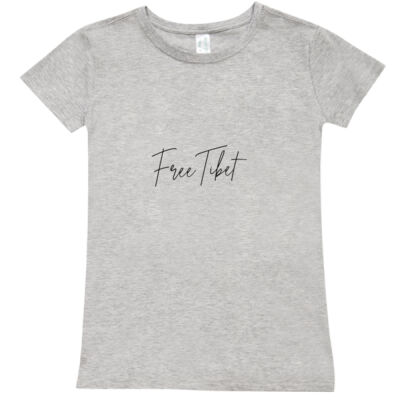 Ladies Modern Fit – Free Tibet (black text) Thumbnail